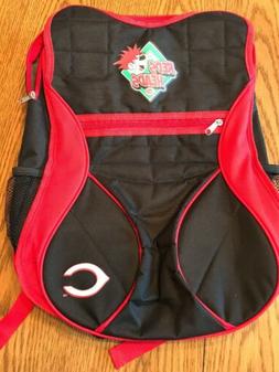 New Cincinnati Reds Heads Backpack With Water Bottle Side Ho