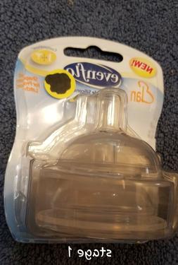 New Evenflo Elan Baby Bottle Nipples, 2pk, stage 1 - REDUCED