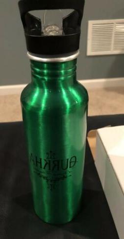 New Green Aluminum Water Bottle with Flip Straw Lid - Gurkha