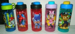 NEW Kids Character Water Bottle Cup 16 oz Paw Patrol PJ Mask