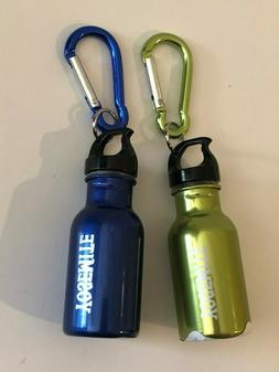 New LOT of 2 Blue Green Water Bottle Keychains Yosemite Nati
