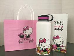 NIB Hello Kitty Cafe Thermal Thermos Water Bottle 32 oz & Pa