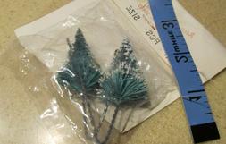 NIP Vintage Miniature Bottle Brush Christmas tree green snow