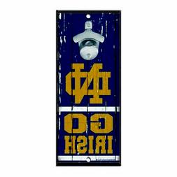 -  Notre Dame Fighting Irish NCAA Bottle Opener Wall Sign - 