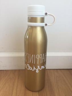 NWOT Target Drink Container Gold & White "Happiness Inside" 