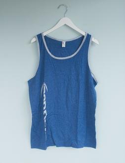 NWOT Rare Promo Bud Light Bottle Logo Tank Top Blue & Gray S