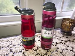 NWT~LOT~2 Pink Contigo AutoSpout Water Bottles-26 oz Infuser
