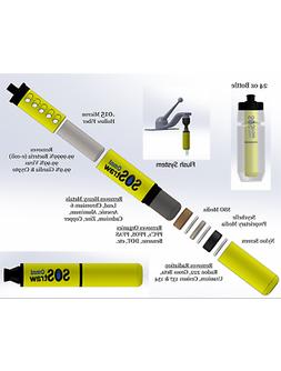 Seychelle Omni Water Filter Straw with 24oz Water Bottle