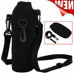 Outdoor Black Neopren Sport Water Bottle 1L Thermal Holder C