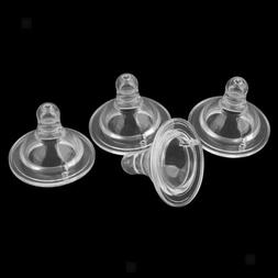 Pack of 4 BPA Free Silicon Newborn Baby Bottle Nipples 4 Age