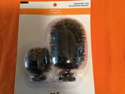 Pair of Tiny Treasures Black/Silver Glittered Bottle Brush H