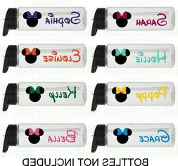 Personalised DISNEY name stickers for kids water drinks bott