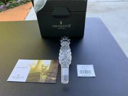 WATERFORD PINEAPPLE BOTTLE STOPPER CORK WINE CLEAR LEADED CR