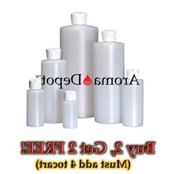 Plastic Cylinder Flip Top Bottle Pour Spout HDPE 1oz to 32oz