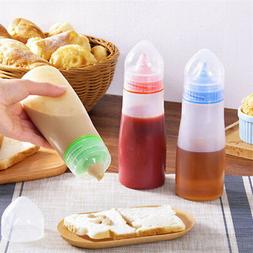 Plastic Squeeze Bottle Condiment Dispenser Ketchup Mustard S