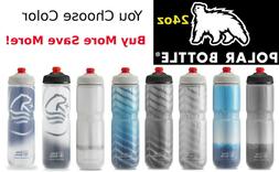 Polar 42oz Big Insulated Water Bottle One Way Nozzle Bike Bl