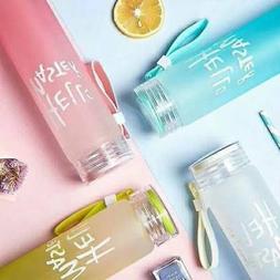 Gradient Color Drinking Bottle With Silicone Handle