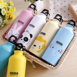 Portable Sports Water Bottle Cute Animals Pattern For School