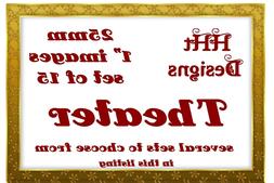 Precut Set of 15  1"  Bottle Cap Images ~ Theater Inspired