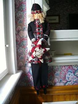 Primitive Folk Art  Doll- Bottle Brush Star Girl