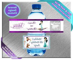Princess Jasmine Aladdin ~ Water Bottle Labels ~ Birthday Pa