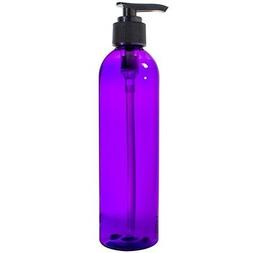 With Black Lotion Pump- 8 Oz + Labels