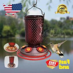 Red Mason Jar Bottle With Copper Plated Base Garden Treasure