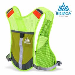 Reflective Hydration Pack Backpack Bag Vest Water Bottle Run