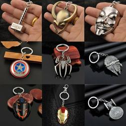 Retro Anime Figure The Avengers Marvel Character Keychain Ke