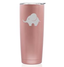 Rose Gold Double Wall Insulated Stainless Steel Tumbler Trav