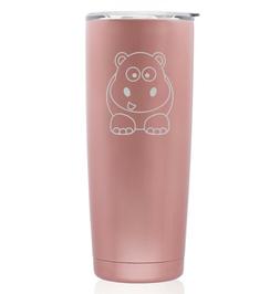 Rose Gold Double Wall Insulated Stainless Steel Tumbler Trav