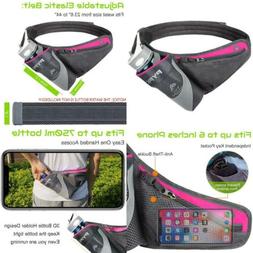 PYFK Running Belt Hydration Waist Pack with Water Bottle Hol