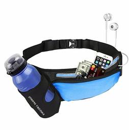 Running Belt Pouch with Water Bottle Holder, Waist Bag Pack 