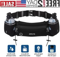 Running Belt with Water Bottle, Waist Bag Adjustable Straps,