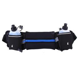 Running Belt,Zipper Pockets Water Resistant Waist Bag,with W