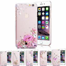 For Girls Women New Bling Glitter Case Crystal Clear Slim Di