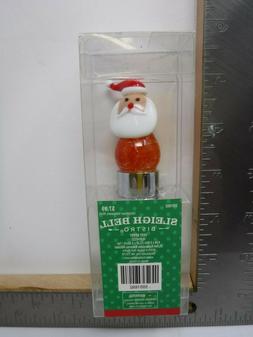 SLEIGH BELL BISTRO SANTA WINE BOTTLE STOPPER CHRISTMAS LIGHT