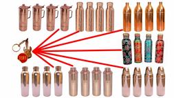 SET OF 4 PURE COPPER WATER BOTTLE GOOD FOR HEALTH SCHOOL,TRA