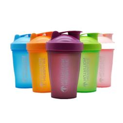 Shaker Bottle Cup Shake Mixer Gym Blender w/Stirring Ball Fi