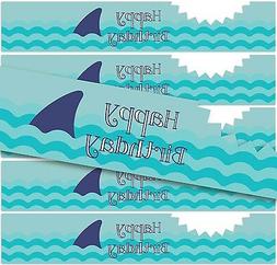 PRODUCT80 Shark Fin Water Bottle Labels for Birthday Parties