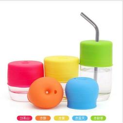 Silicone Cup Lid Straw Cover For Water Bottle Applied Toddle