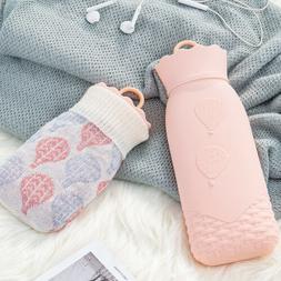 Silicone Hot Water Bottle Bag  Hand Warm Hot&Cold Therapies 