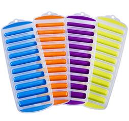 Silicone Ice Stick Cube Trays with Easy Push and Pop Out Mat