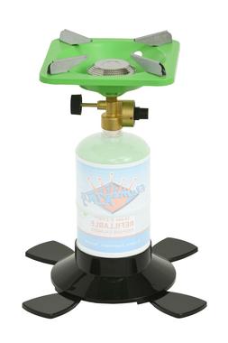 Single Burner Portable Camping Stove with Base for 1lb Propa