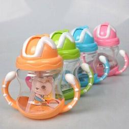 Sippy Cups With Handles Baby Kid Straw Cup Drinking Bottle C