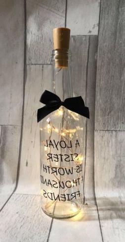 Sister Loyalty Light Up Cork Bottle With Bow