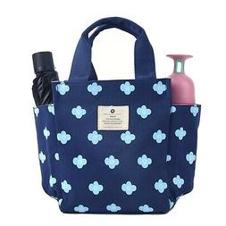 Small Lunch Bag Box Tote Handbag with Water Bottle Holder fo