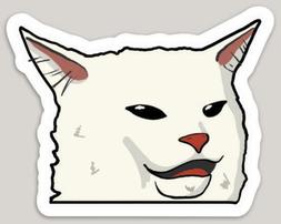 Smudge White Cat Meme Sticker ~ Water Bottle ~ Laptop ~ Tumb