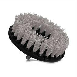 Soft white Scrub drill Brush Car Carpet Mat 5" Round with FR