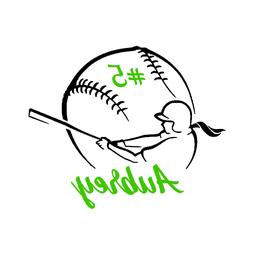 Softball Decal for Water Bottle,  Personalized sticker with 